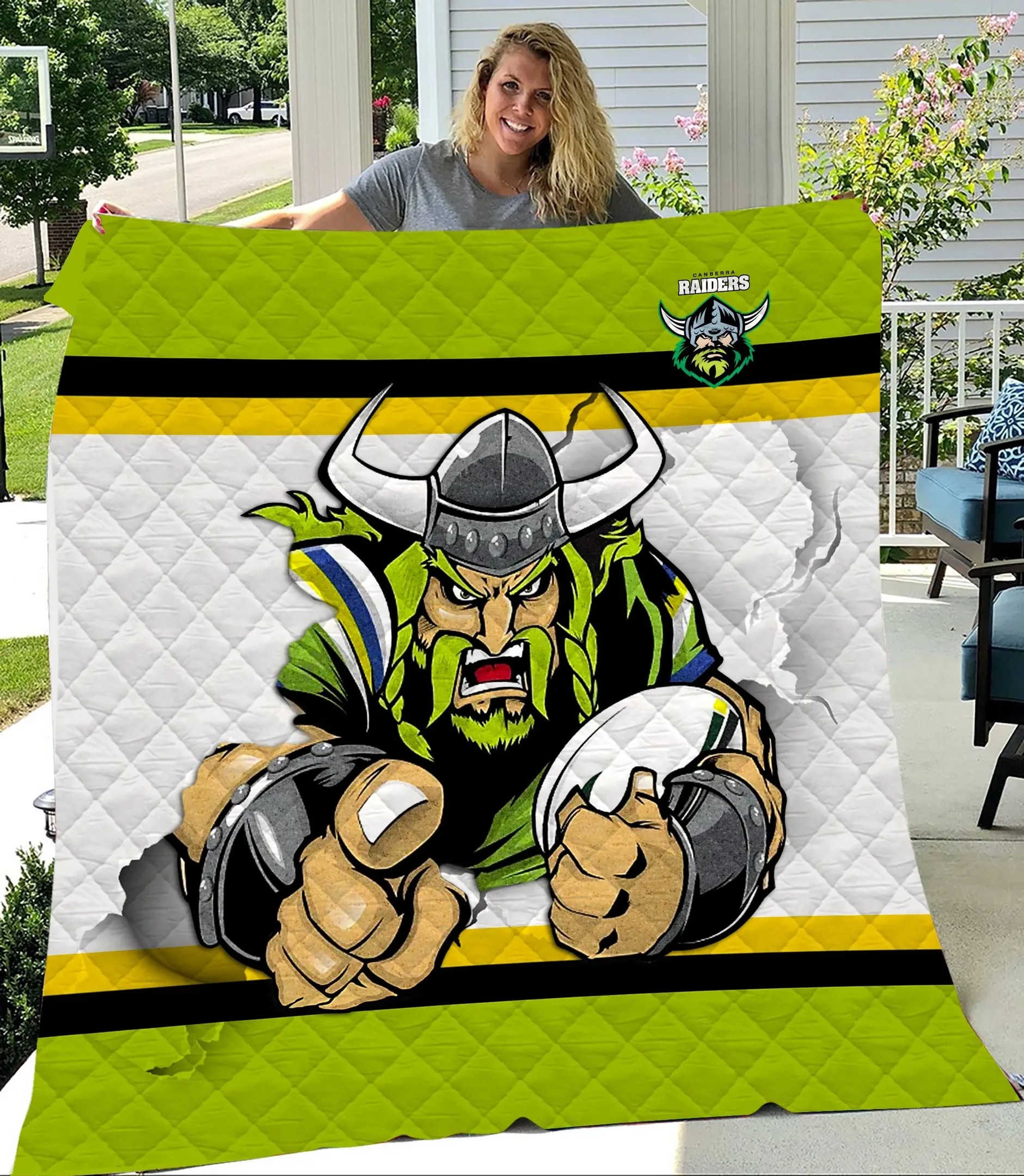 NRL Canberra Raiders Quilt Blanket - Teasearch3d