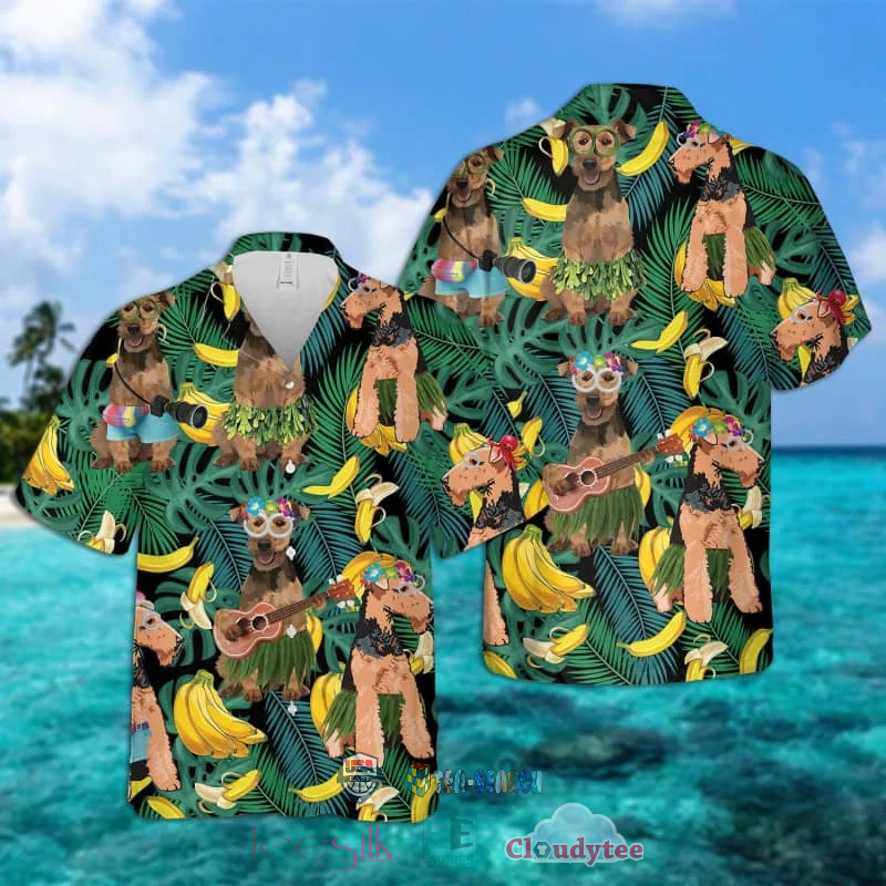 Welsh Terrier Dog Banana Tropical Hawaiian Shirt