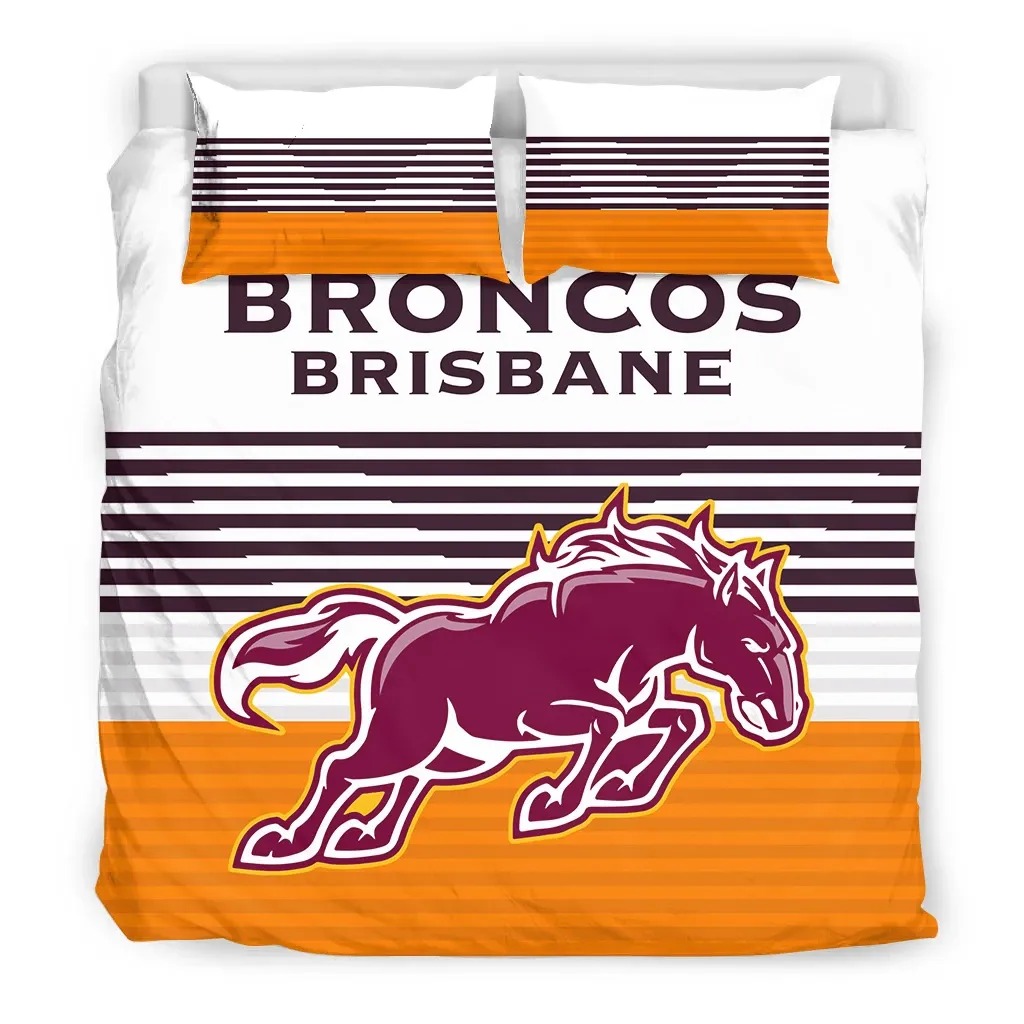 NRL Brisbane Broncos Bedding Set - Teasearch3d