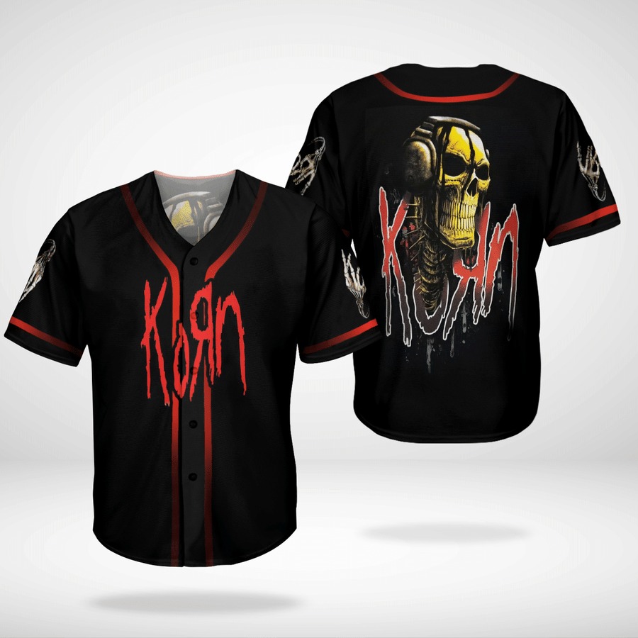 Korn Band Skull Baseball Jersey Shirt - Teasearch3d