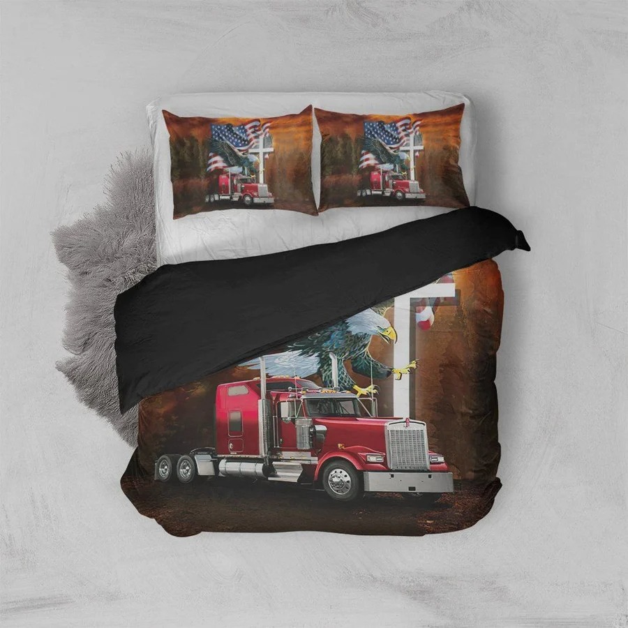 Jesus american eagle trucker custom bedding set - Usalast