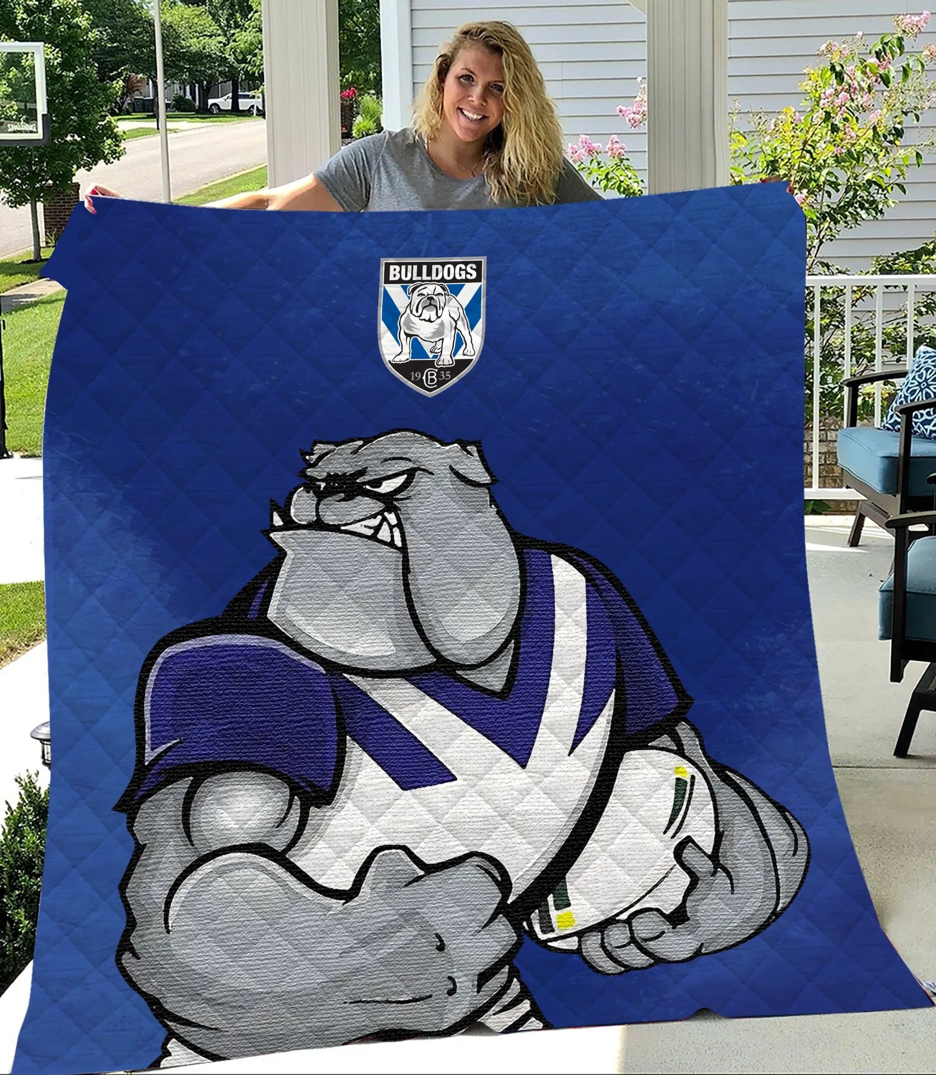 NRL Canterbury Bankstown Bulldogs Quilt Blanket - Teasearch3d