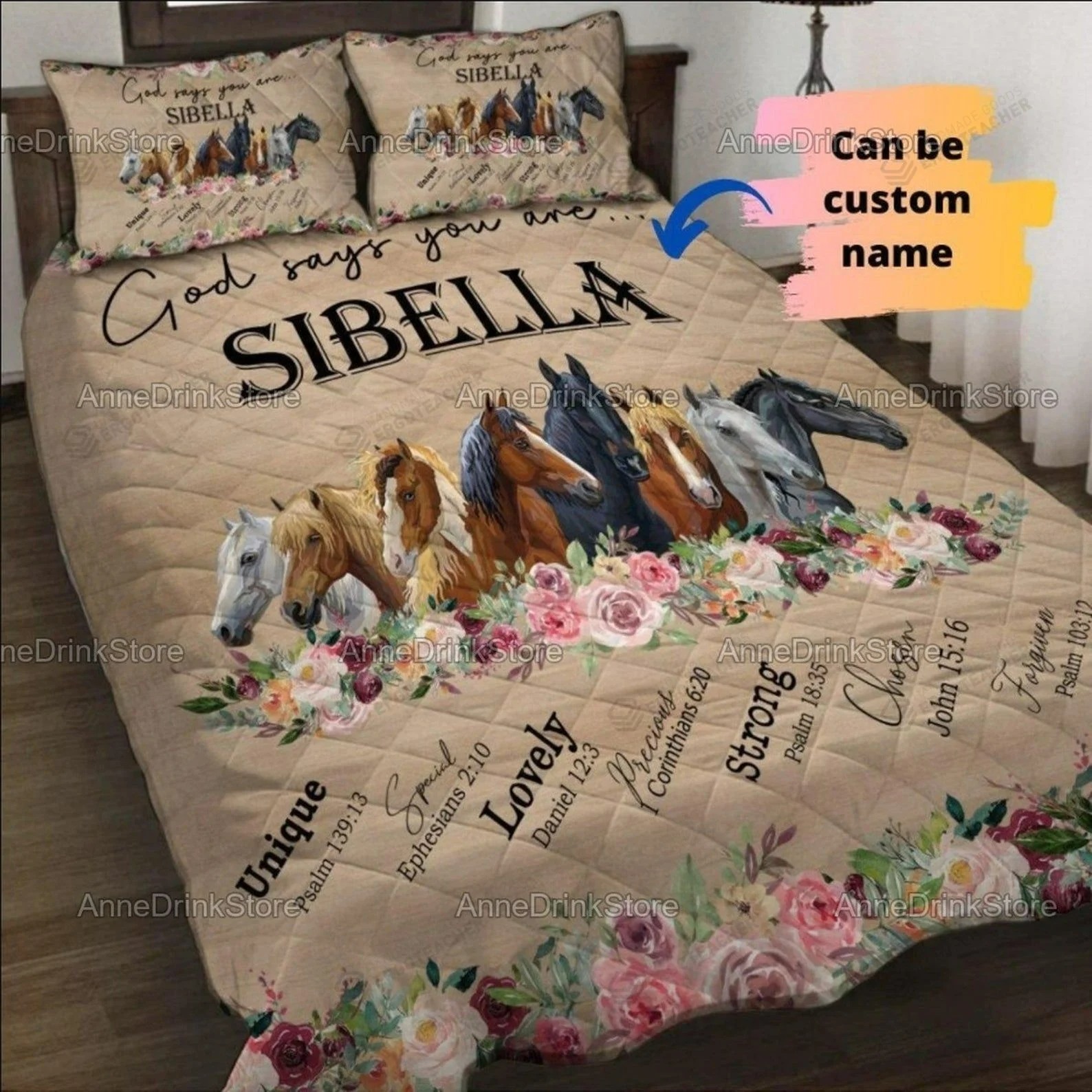 Personalized Gods Say You Are Horse Bedding Set - Teasearch3d