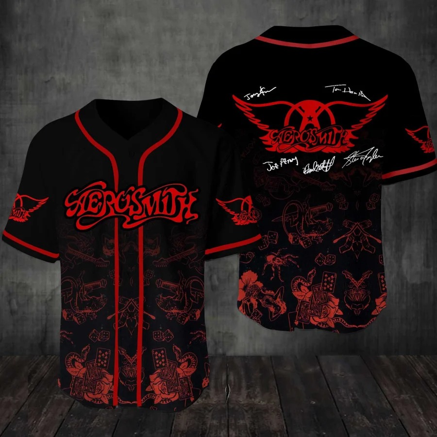 Aerosmith Baseball Baseball Jersey Shirt - Teasearch3d