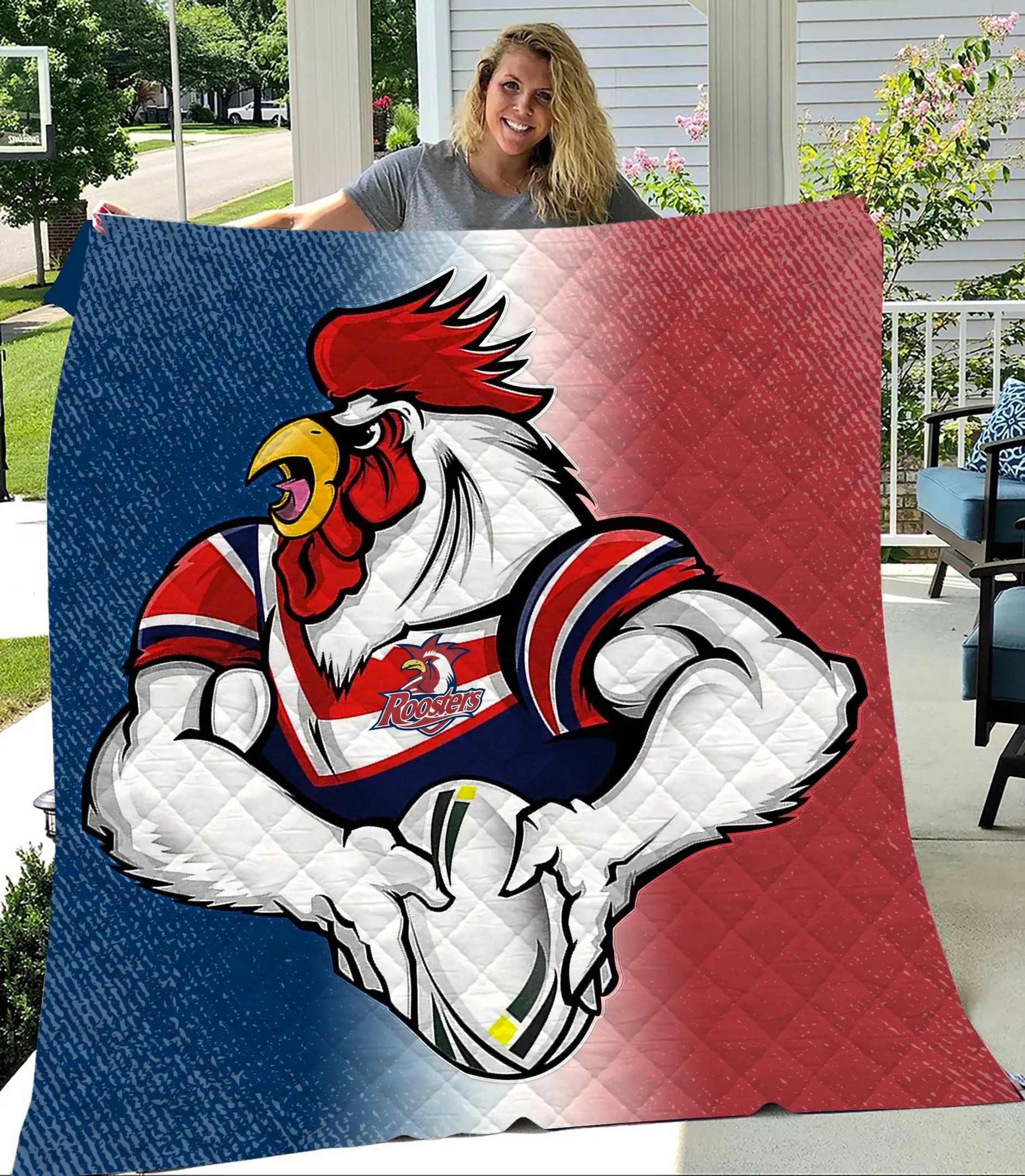 NRL Sydney Roosters Quilt Blanket - Teasearch3d