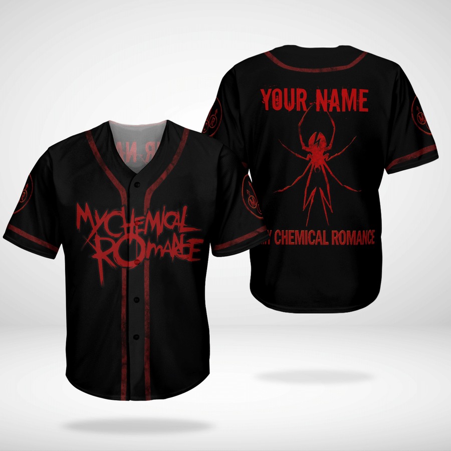 My Chemical Romance Custom Name Baseball Jersey Shirt - Teasearch3d