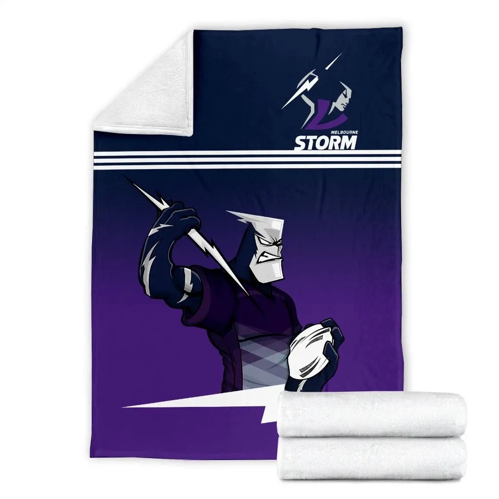 NRL Melbourne Storm Fleece Blanket - Teasearch3d