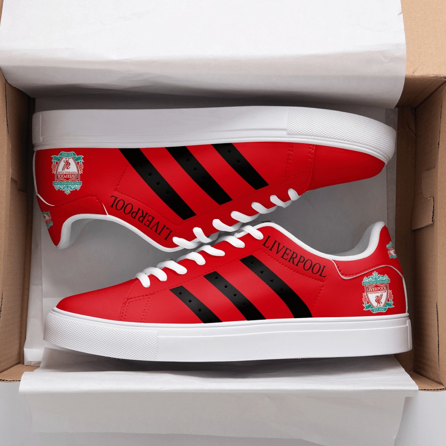 Liverpool Red Stan Smith Low Top Shoes - Teasearch3d