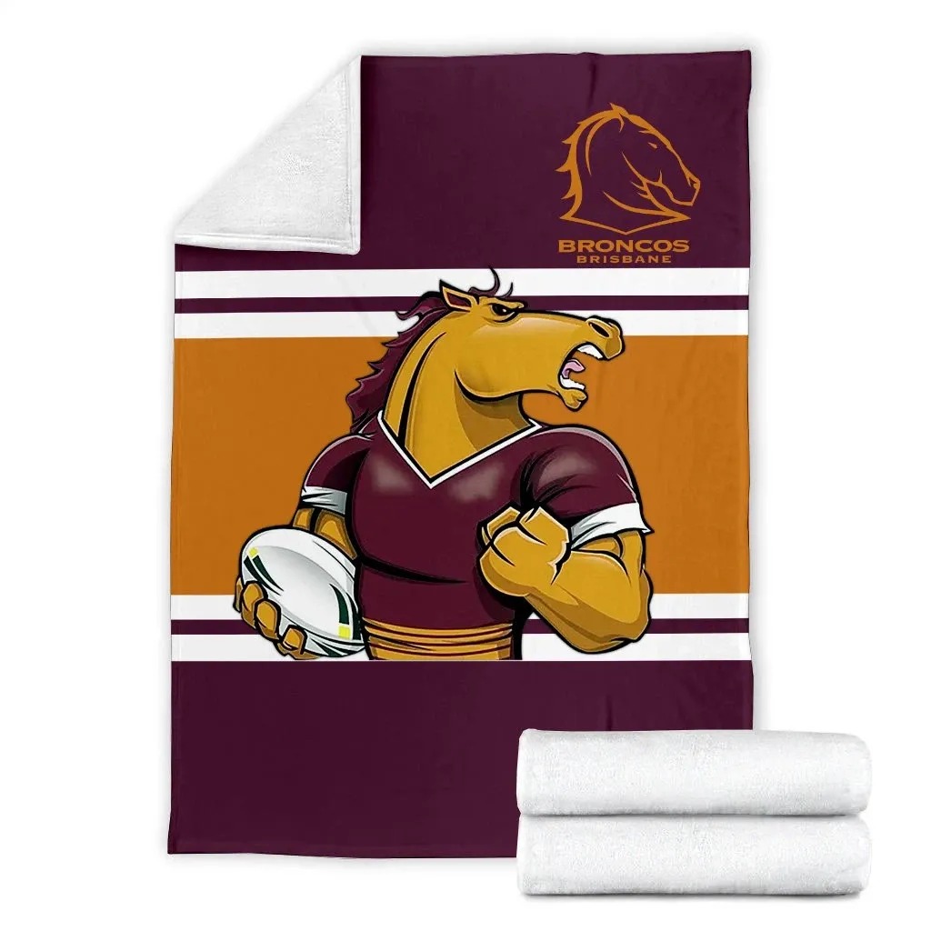 NRL Brisbane Broncos Fleece Blanket - Teasearch3d