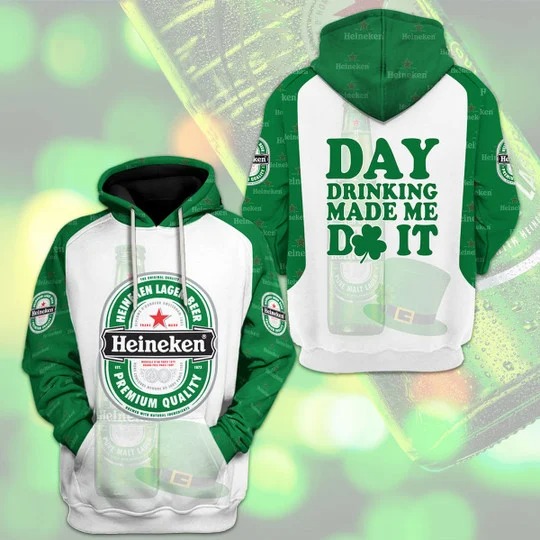 Heineken st patrick days 3d hoodie - Dnstyles