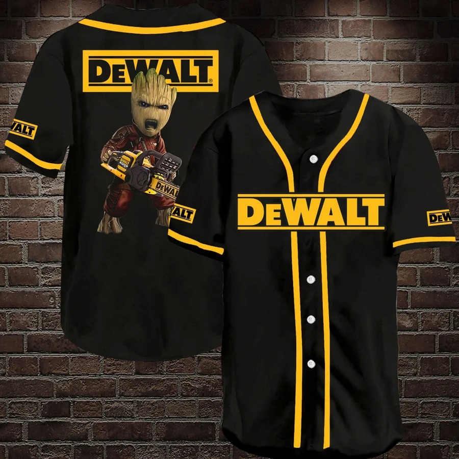 DeWalt Chainsaw Groot Baseball Jersey Shirt - Teasearch3d