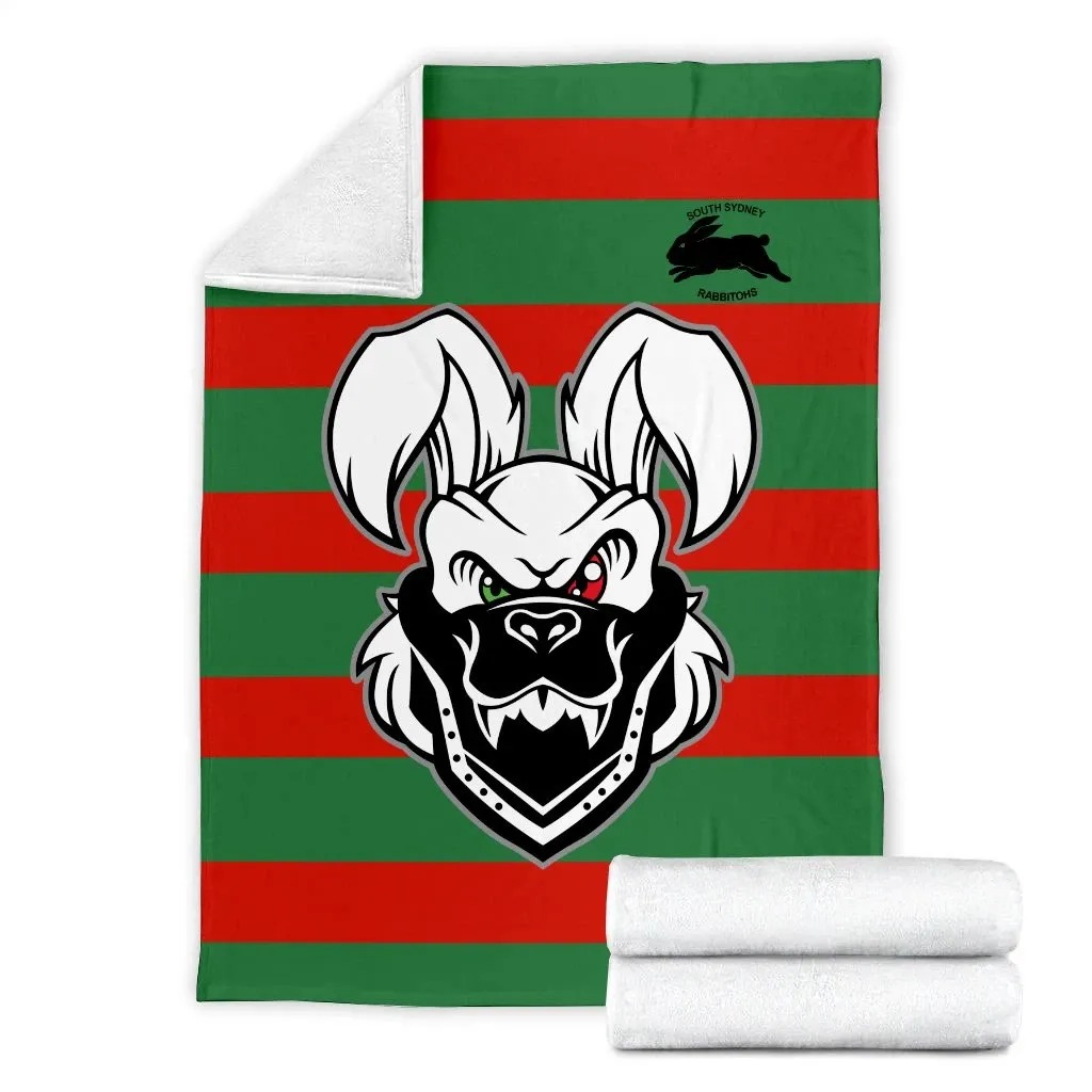 NRL South Sydney Rabbitohs Fleece Blanket - Teasearch3d