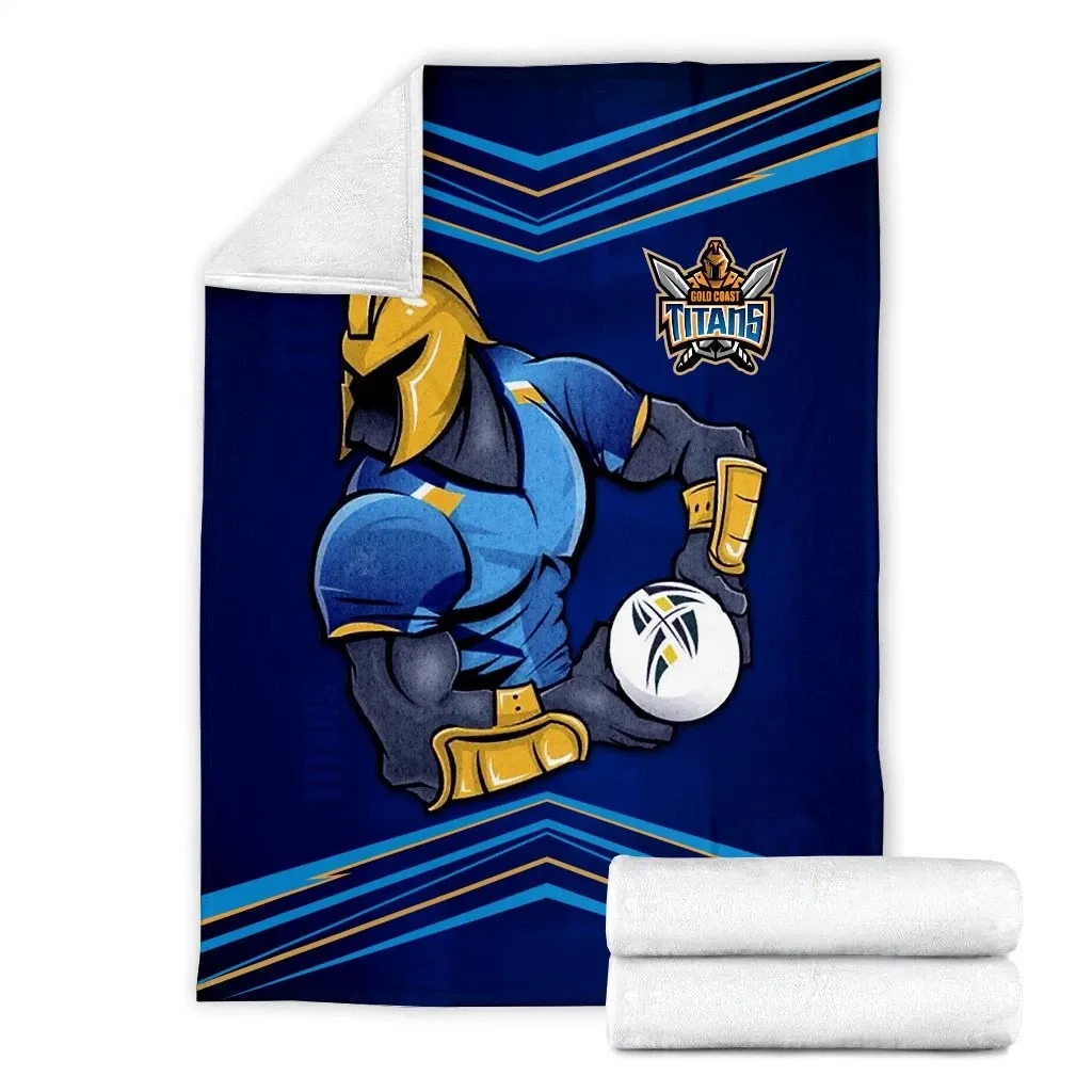 NRL Gold Coast Titans Fleece Blanket - Teasearch3d