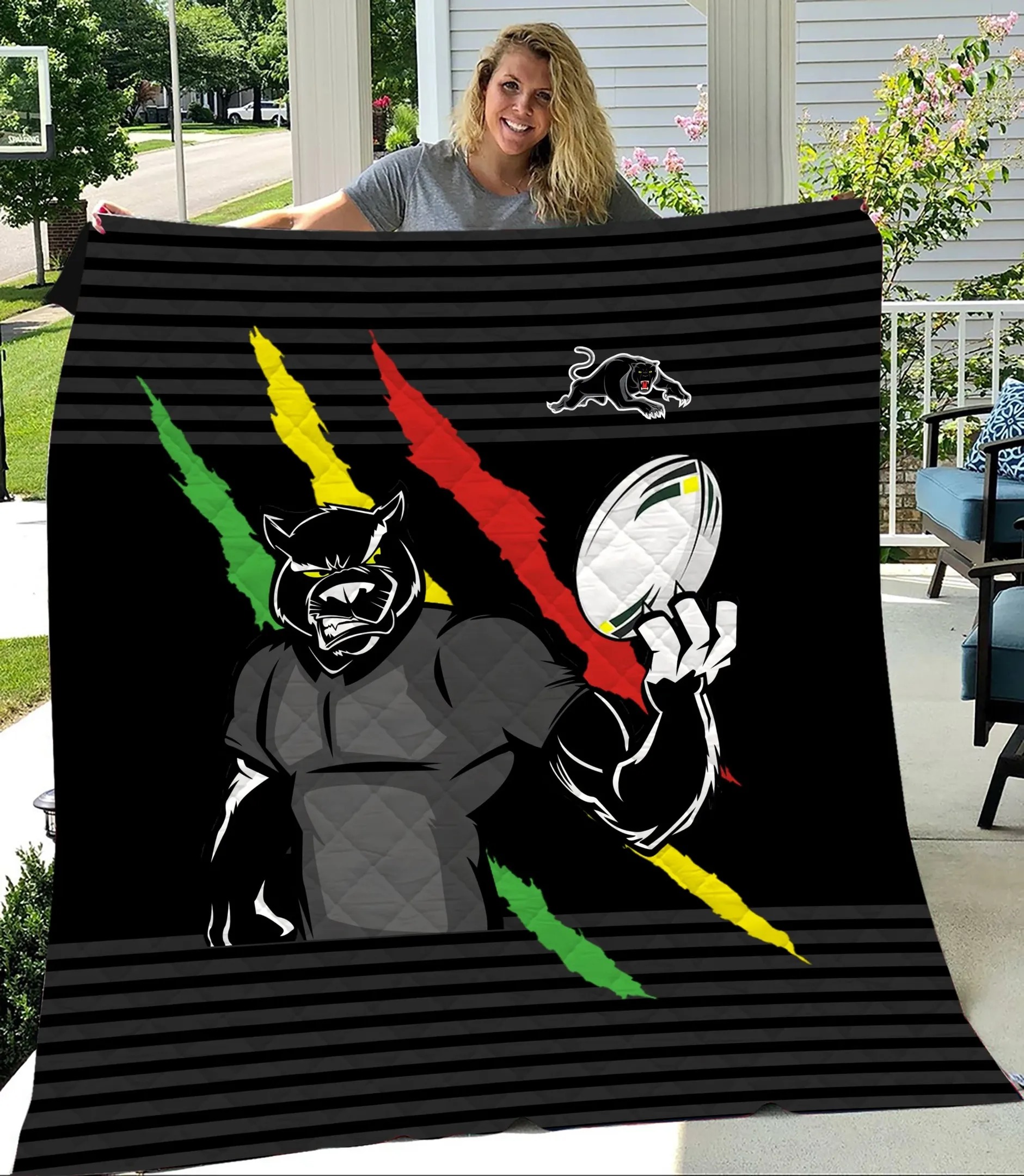 NRL Penrith Panthers Quilt Blanket - Teasearch3d