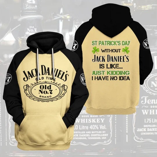 Jack Daniel's old time st patrick days 3d hoodie - Dnstyles