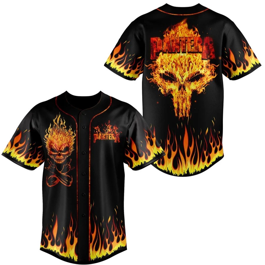 Pantera Baseball Jersey Shirt - Teasearch3d