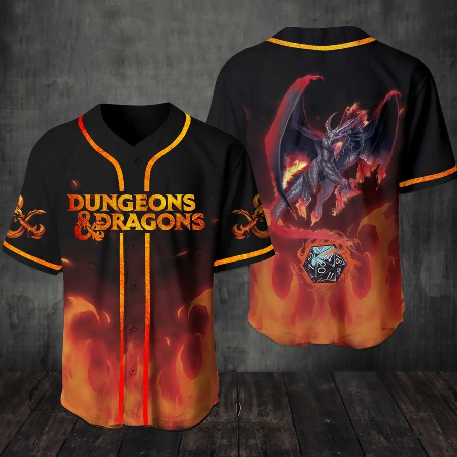 Dungeons And Dragons Baseball Jersey Shirt - Teasearch3d