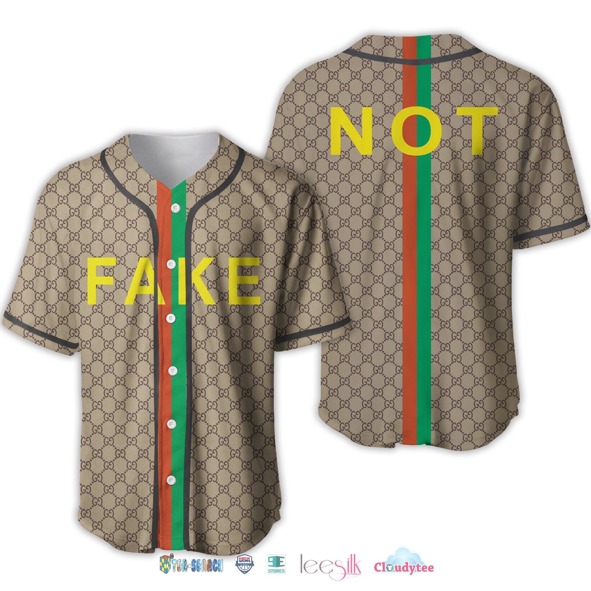 Gucci Not Fake 3D Baseball Jersey Shirt