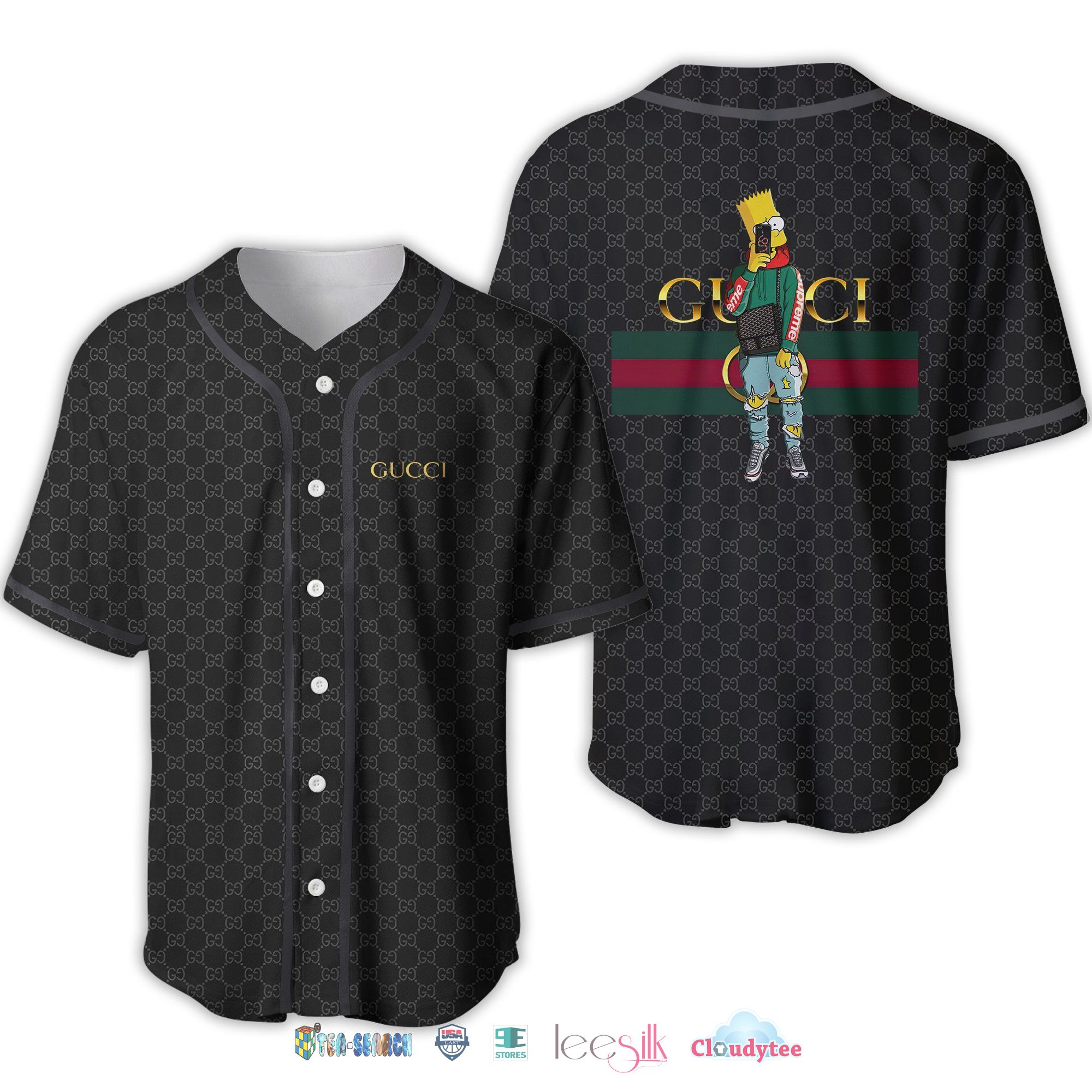 Gucci The Simpsons Baseball Jersey Shirt