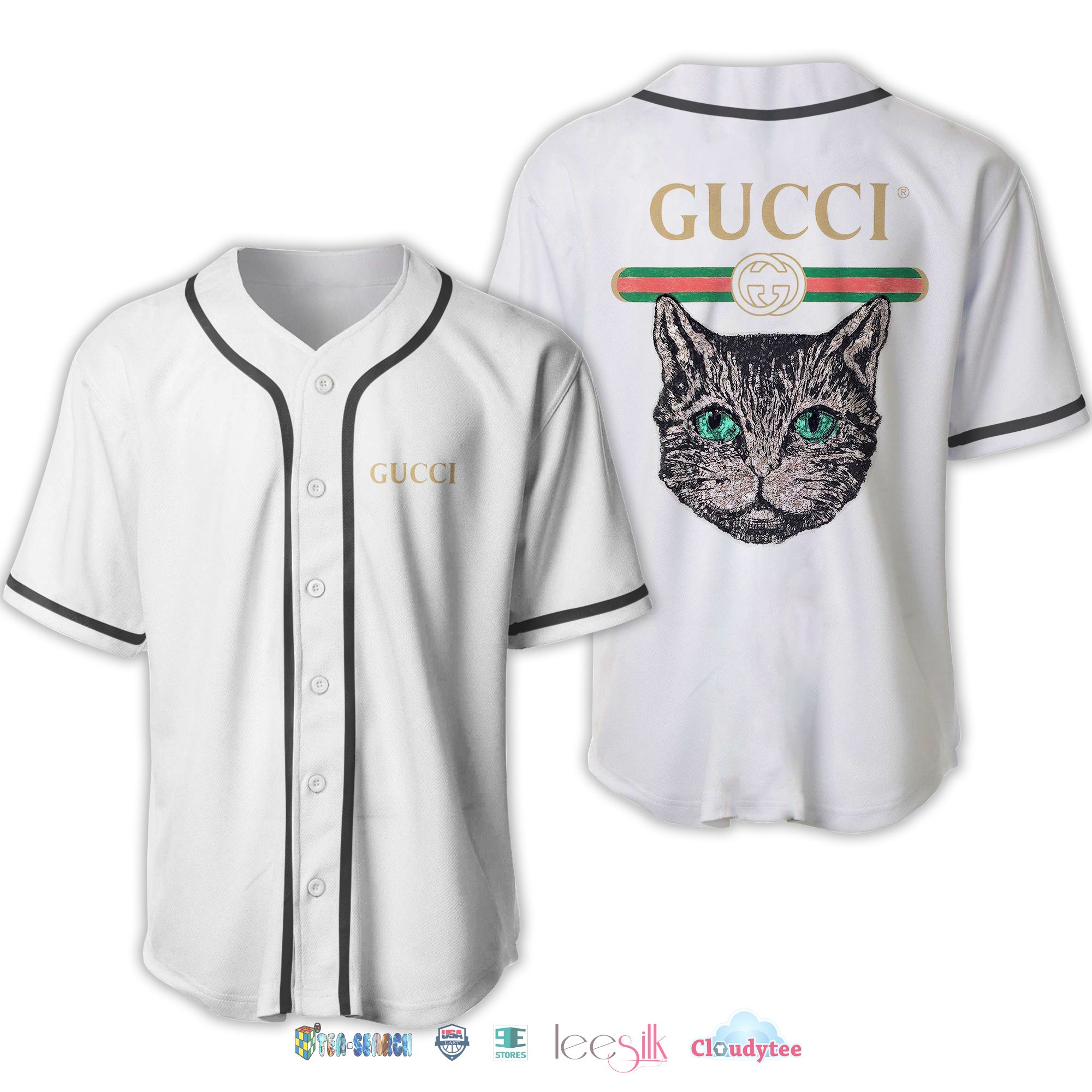 Gucci Cat Baseball Jersey Shirt