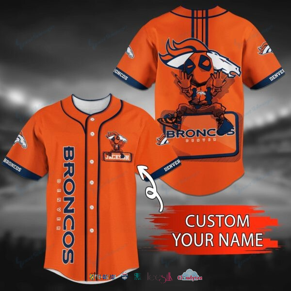 Denver Broncos Deadpool Personalized Baseball Jersey Shirt