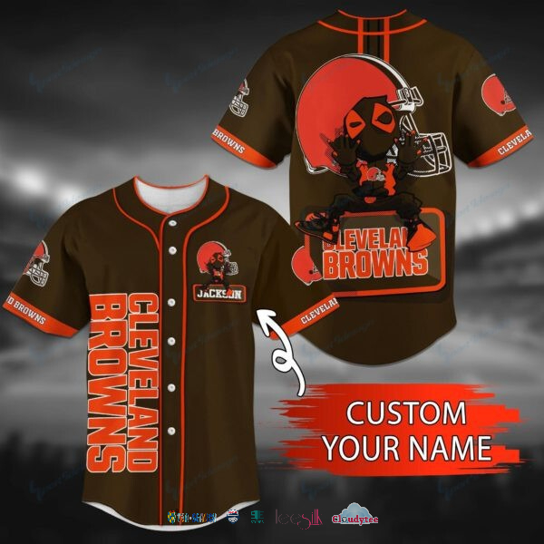 Cleveland Browns Deadpool Personalized Baseball Jersey Shirt