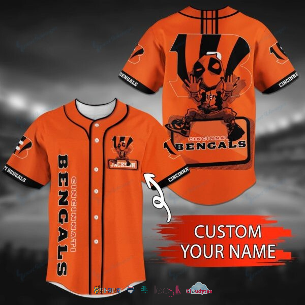 Cincinnati Bengals Deadpool Personalized Baseball Jersey Shirt