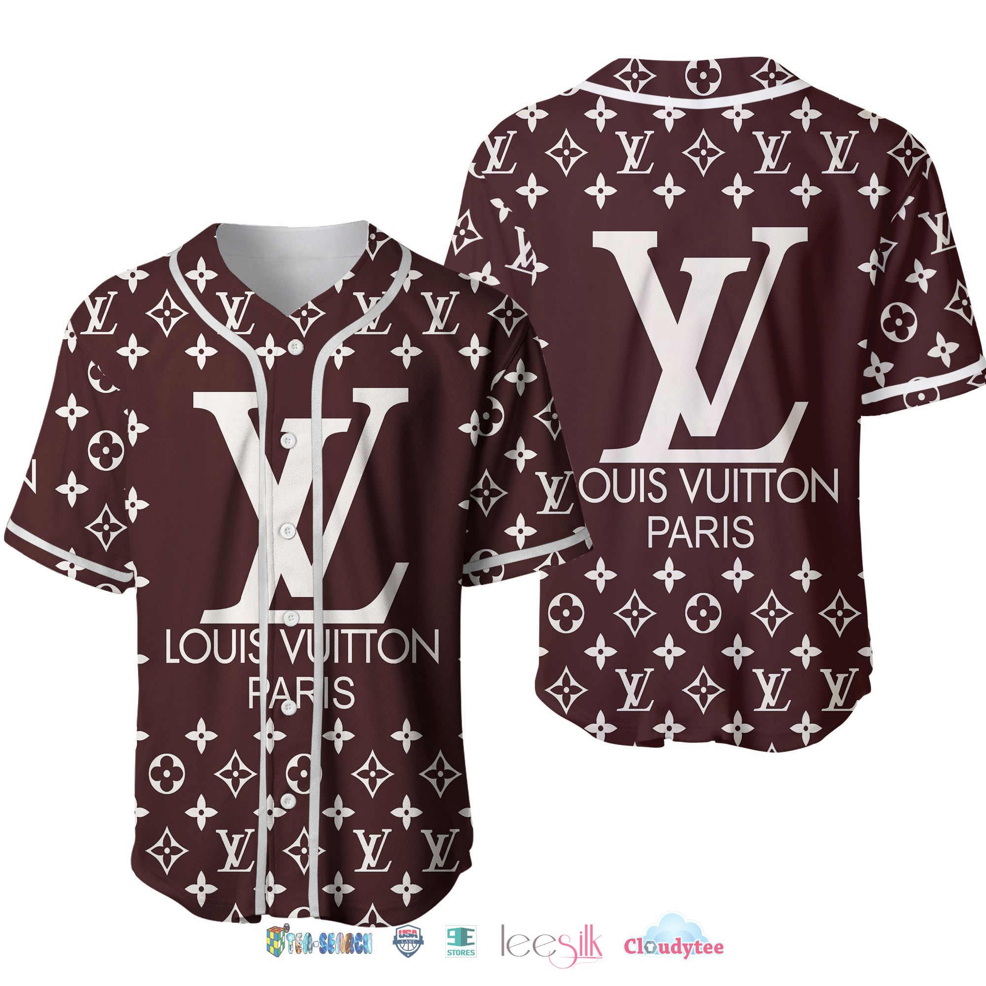 Louis Vuitton Baseball Jersey Shirt White Logo