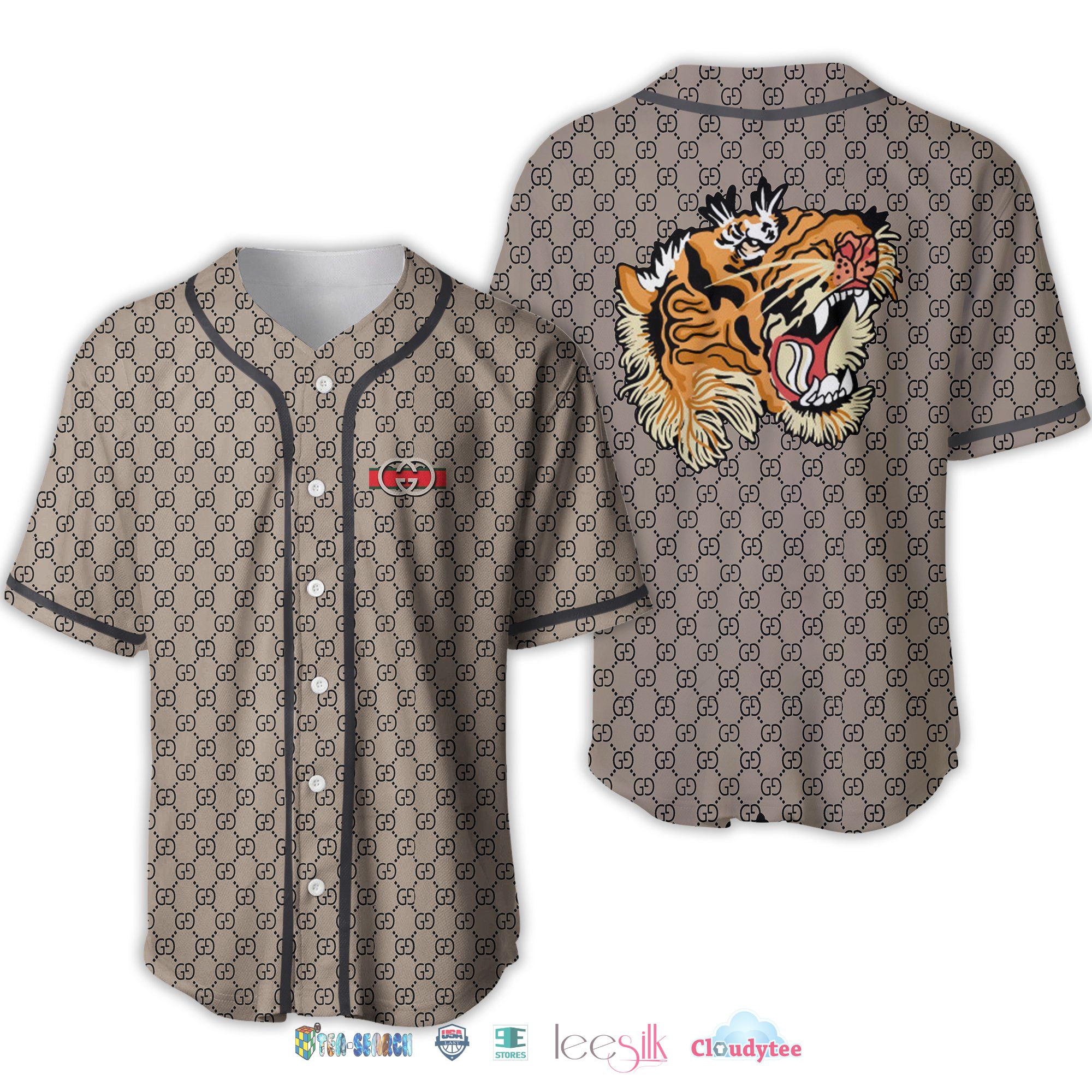 Gucci Tiger Head Baseball Jersey Shirt