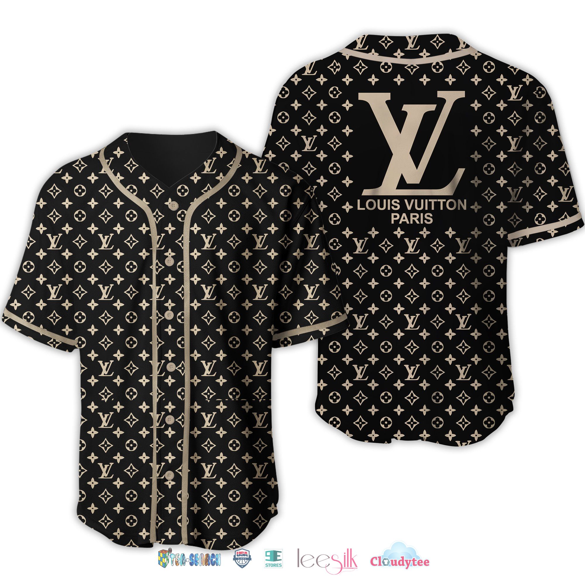 Louis Vuitton Paris Baseball Jersey Shirt