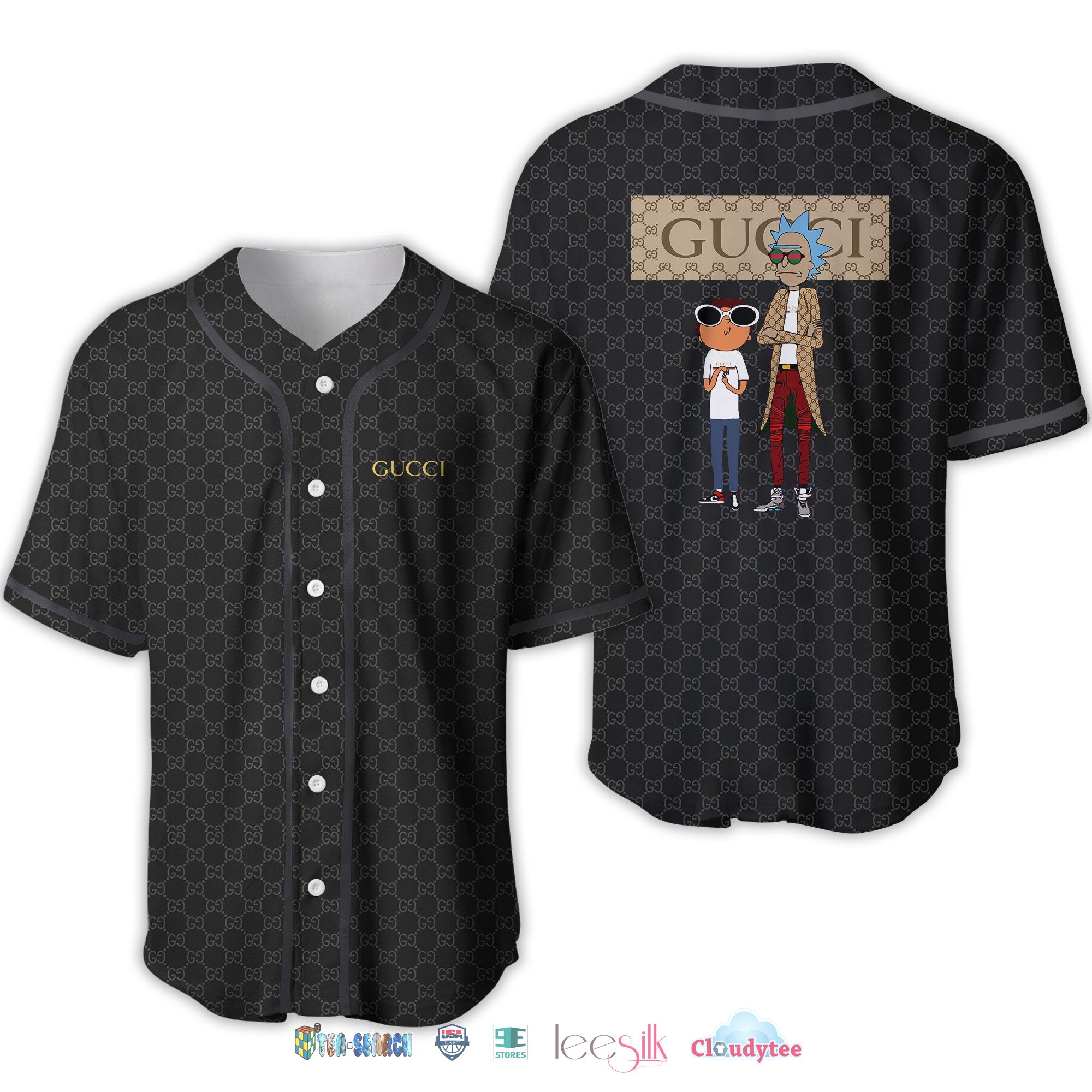 Gucci Rick And Morty Baseball Jersey Shirt