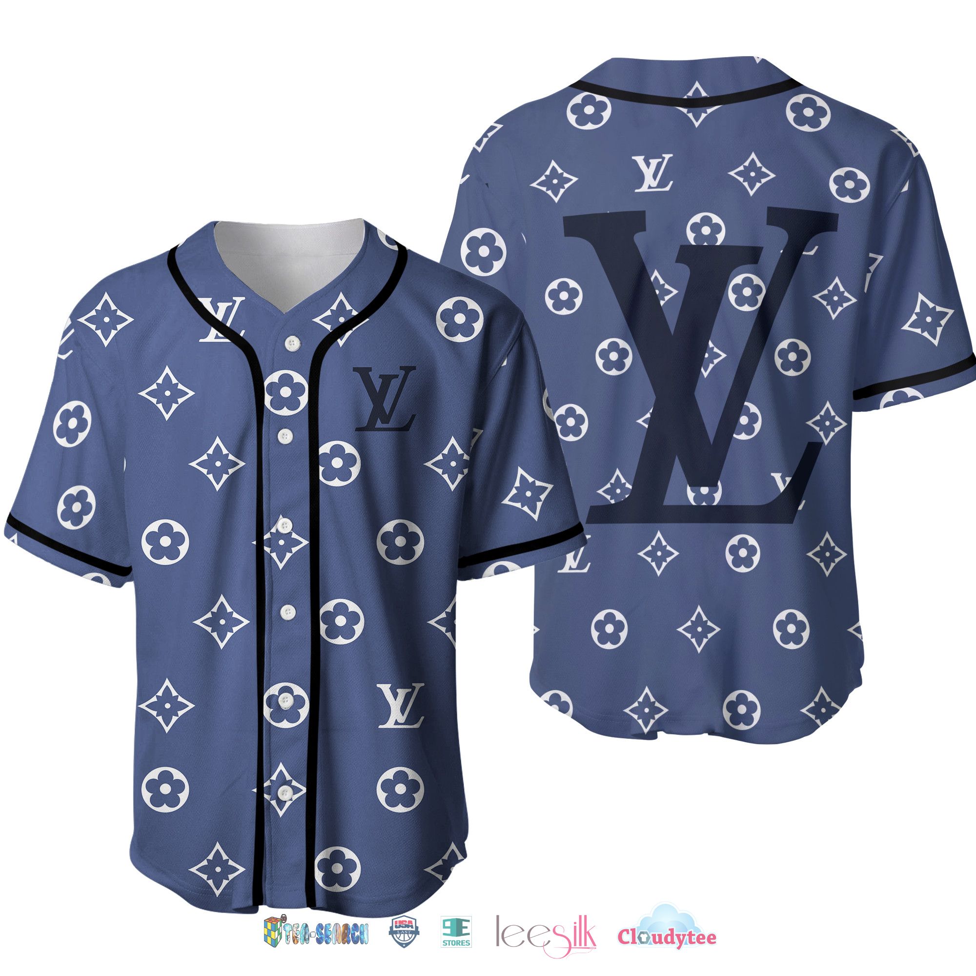 Louis Vuitton Big Logo Baseball Jersey Shirt