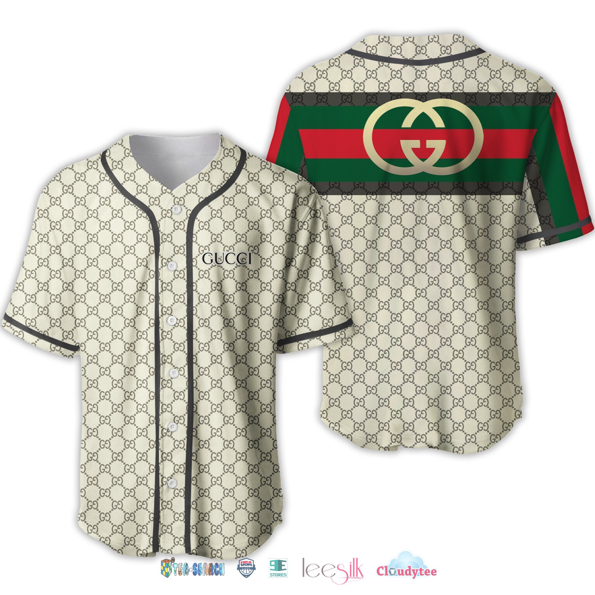 Gucci Red Line Baseball Jersey Shirt