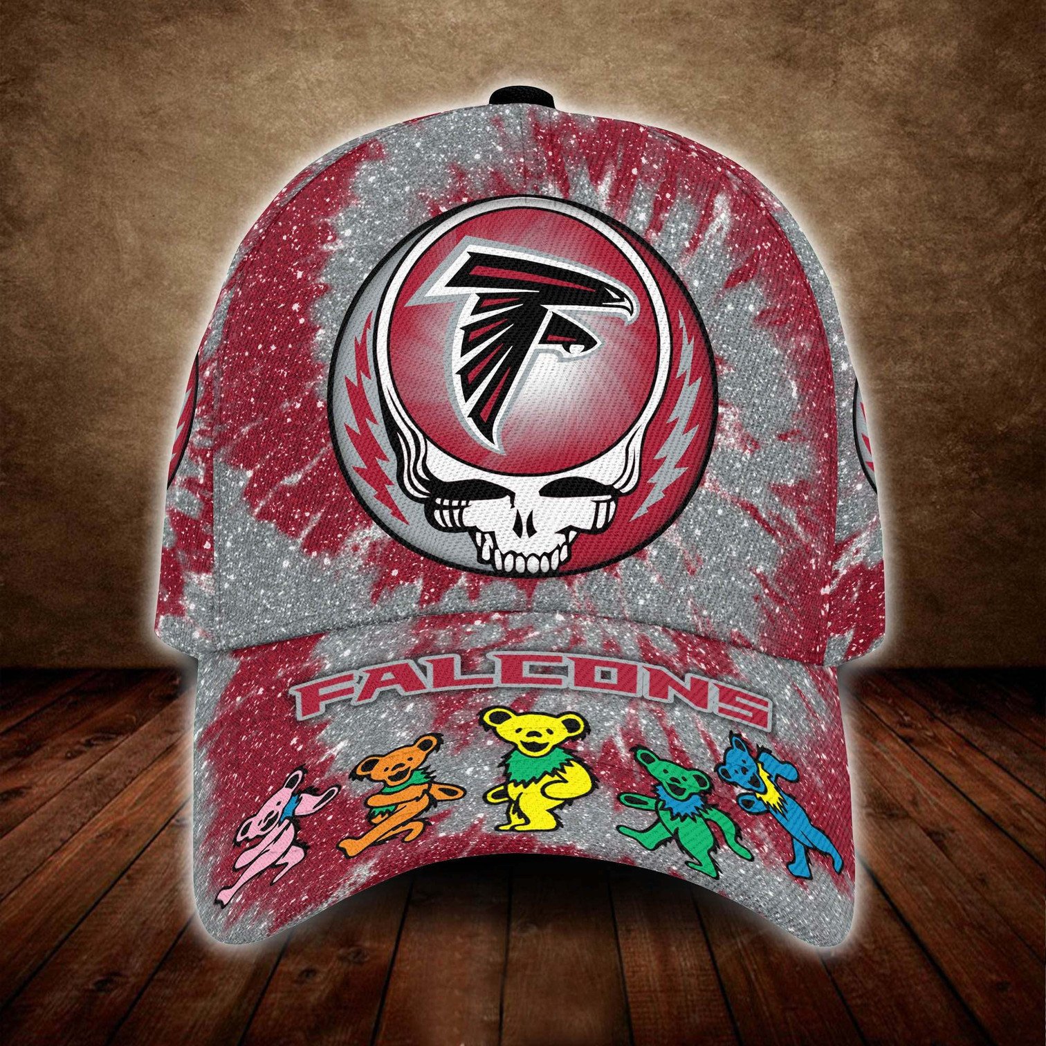 Atlanta Falcons And Grateful Dead Band Baseball Classic Cap - Teasearch3d