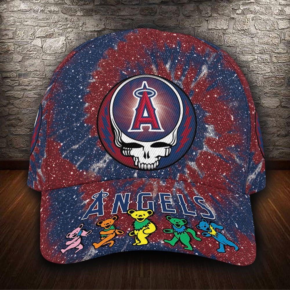 Los Angeles Angels And Grateful Dead Band Baseball Classic Cap - Teasearch3d