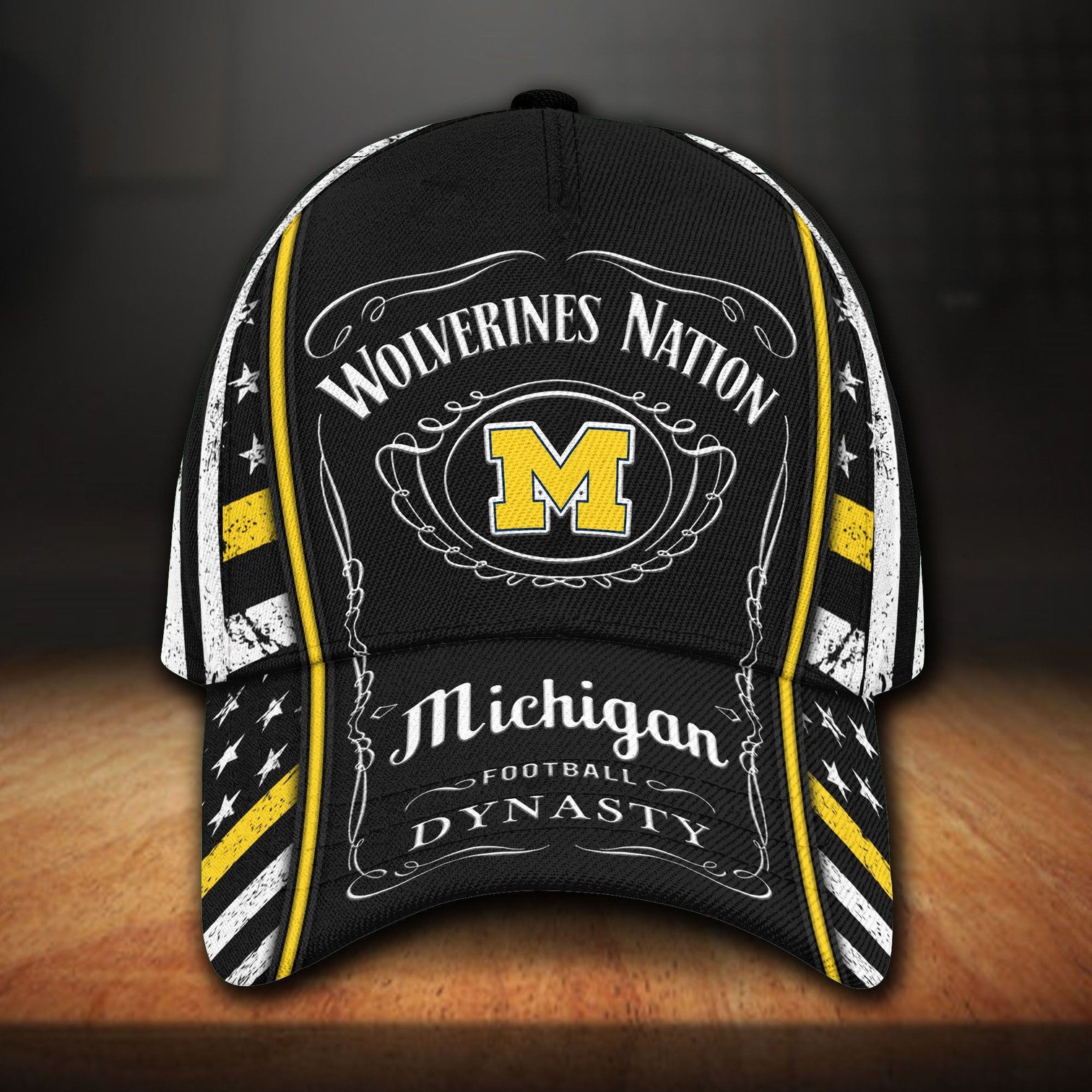 Michigan Wolverines And Jack Daniel Baseball Classic Cap - Teasearch3d