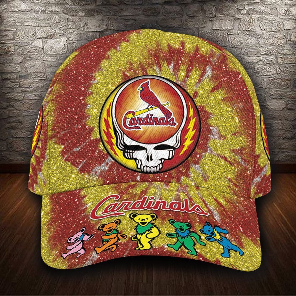 St. Louis Cardinals And Grateful Dead Band Baseball Classic Cap - Teasearch3d