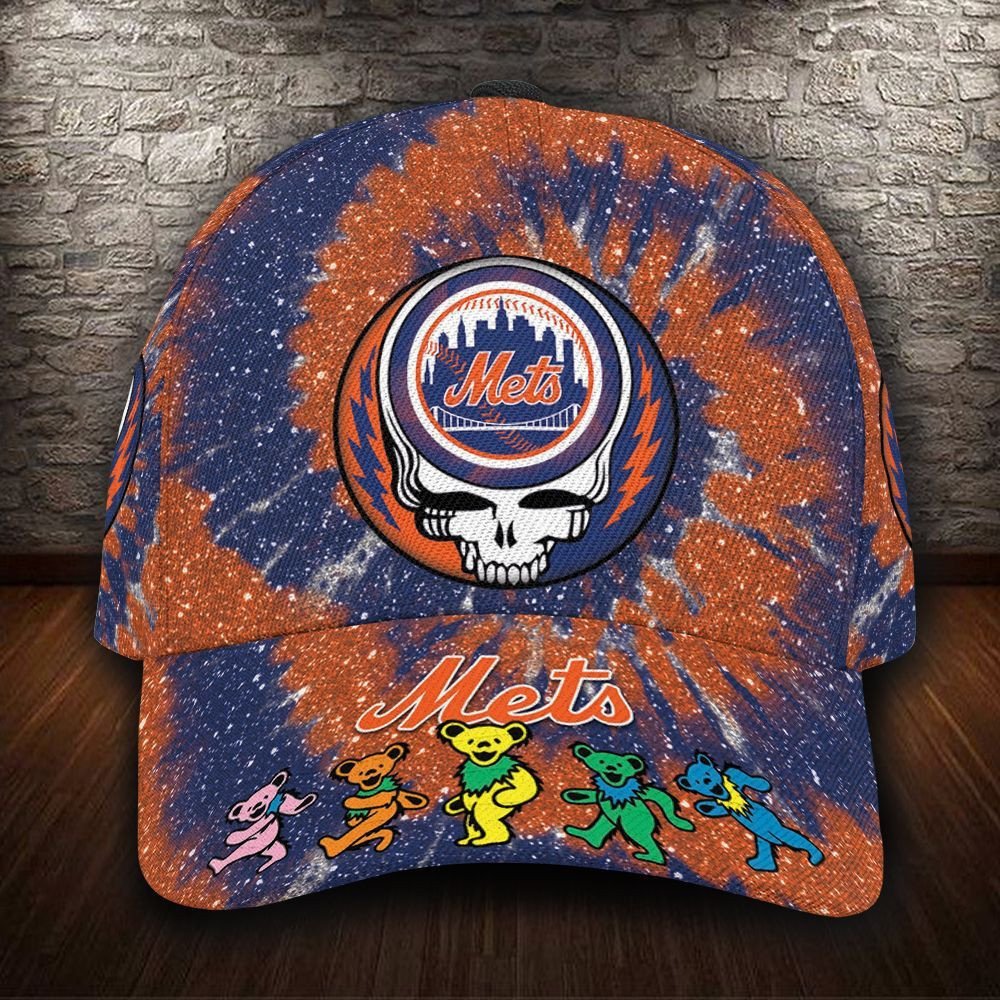 New York Mets And Grateful Dead Band Baseball Classic Cap - Teasearch3d