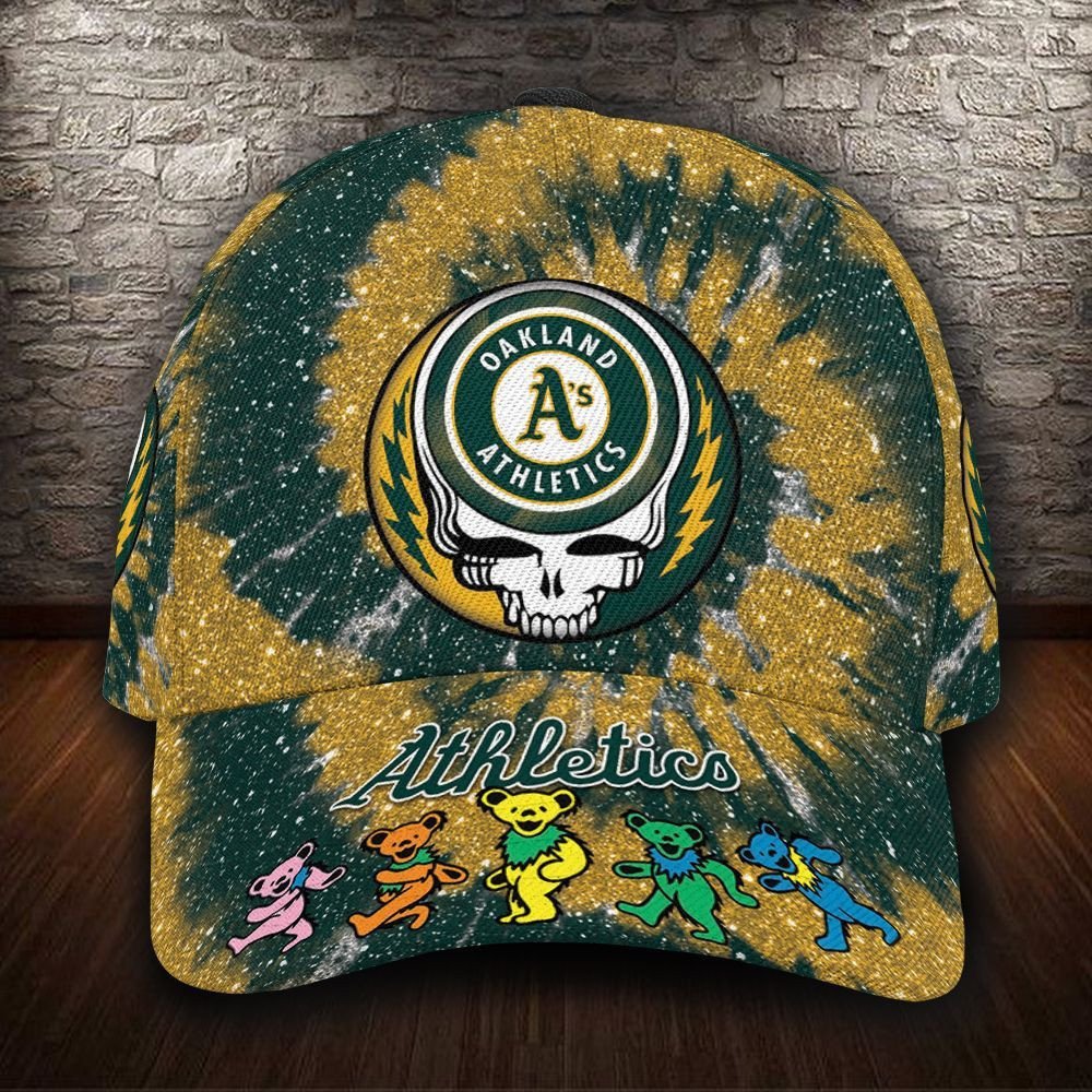 Oakland Athletics And Grateful Dead Band Baseball Classic Cap - Teasearch3d